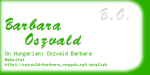 barbara oszvald business card